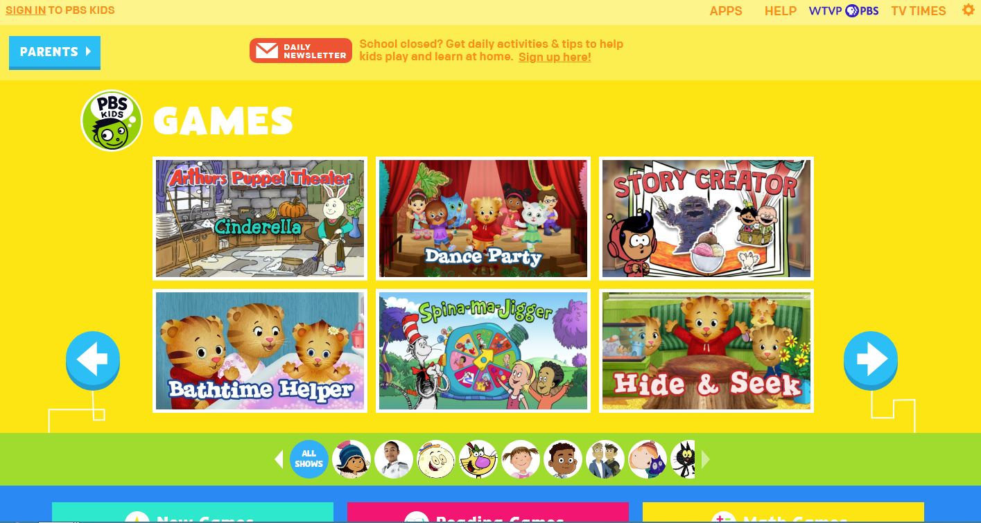 The Old PBS Kids Games